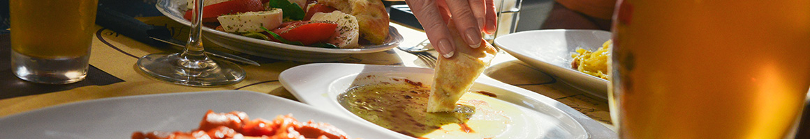 Eating Mediterranean Moroccan at Shalel restaurant in New York, NY.